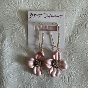 Betsey Jonhson Flower Dangle Earrings